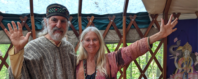 Halima and Abraham in the yurt